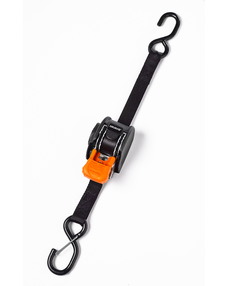 1 CargoBuckle [Mini G3] Retractable Ratchet Tie-Down with Dual S-Hooks